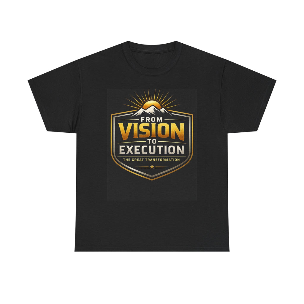 From Vision to Execution T-Shirt | Motivational Badge Tee, QR Code Back